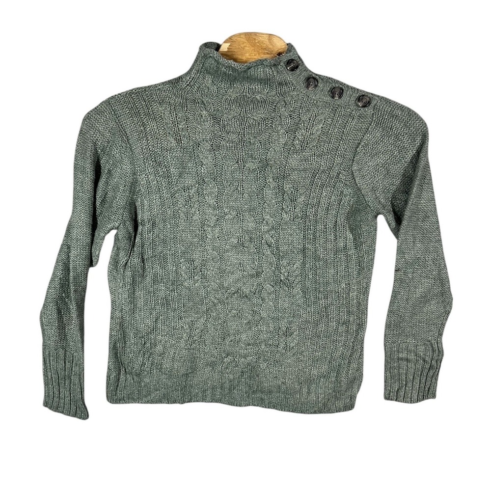 Cable Knit Acrylic Sweater Womens Size PXL St Johns Bay‎ Preppy Office Boho